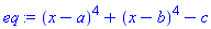 (x-a)^4+(x-b)^4-c