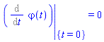eval(Diff(varphi(t), t), {t = 0}) = 0