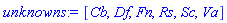 [Cb, Df, Fn, Rs, Sc, Va]
