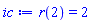 r(2) = 2