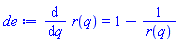 diff(r(q), q) = 1-1/r(q)