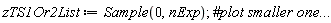 zTS1Or2List := Sample(0, nExp)