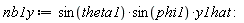 nb1y := sin(theta1)*sin(phi1)*y1hat
