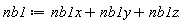 nb1 := nb1x+nb1y+nb1z