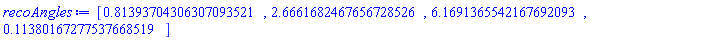 [.81393704306307093521, 2.6661682467656728526, 6.1691365542167692093, .11380167277537668519]
