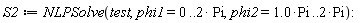 S2 := NLPSolve(test, phi1 = 0 .. 2*Pi, phi2 = 1.0*Pi .. 2*Pi)