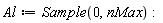 Al := Sample(0, nMax)