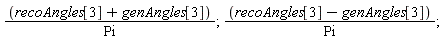(recoAngles[3]+genAngles[3])/Pi; (recoAngles[3]-genAngles[3])/Pi