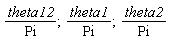 theta12/Pi; theta1/Pi; theta2/Pi
