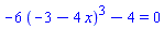-6*(-3-4*x)^3-4 = 0