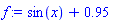 sin(x)+.95
