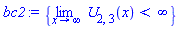 {limit(U[2, 3](x), x = infinity) < infinity}