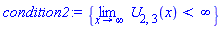 {limit(U[2, 3](x), x = infinity) < infinity}