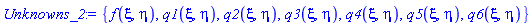 {f(xi, eta), q1(xi, eta), q2(xi, eta), q3(xi, eta), q4(xi, eta), q5(xi, eta), q6(xi, eta)}