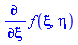 diff(f(xi, eta), xi)