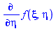 diff(f(xi, eta), eta)