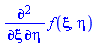 diff(diff(f(xi, eta), eta), xi)