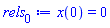 x(0) = 0