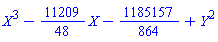 X^3-(11209/48)*X-1185157/864+Y^2