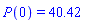 P(0) = 40.42
