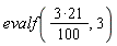 evalf((1/100)*(3*21), 3)