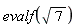evalf(sqrt(7))