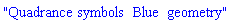 "Quadrance symbols  Blue  geometry"