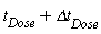 t__Dose+`&Delta;t__Dose`