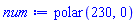 polar(230, 0)