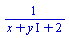 1/(x+y*I+2)