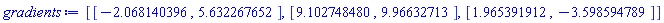 [[-2.068140396, 5.632267652], [9.102748480, 9.96632713], [1.965391912, -3.598594789]]