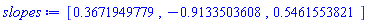 [.3671949779, -.9133503608, .5461553821]