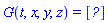 G(t, x, y, z) = (array( 1 .. 4, 1 .. 4, [( 4, 1 ) = (0), ( 4, 4 ) = ((1-z^3*(7*z-4)*(z-1)^2*(y^2-1)^3*(x^2-1)^3)^2), ( 2, 2 ) = (1+36*z^8*(1-z)^6*(-x^2+1)^4*(-y^2+1)^6*x^2), ( 3, 2 ) = (36*z^8*(1-z)^6*(-x^2+1)^5*(-y^2+1)^5*x*y), ( 2, 3 ) = (36*z^8*(1-z)^6*(-x^2+1)^5*(-y^2+1)^5*x*y), ( 2, 1 ) = (0), ( 1, 3 ) = (0), ( 3, 1 ) = (0), ( 3, 3 ) = (1+36*z^8*(1-z)^6*(-x^2+1)^6*(-y^2+1)^4*y^2), ( 1, 4 ) = (0), ( 2, 4 ) = (-6*z^4*(1-z)^3*(-x^2+1)^2*(-y^2+1)^3*x*(1-z^3*(7*z-4)*(z-1)^2*(y^2-1)^3*(x^2-1)^3)), ( 3, 4 ) = (-6*z^4*(1-z)^3*(-x^2+1)^3*(-y^2+1)^2*y*(1-z^3*(7*z-4)*(z-1)^2*(y^2-1)^3*(x^2-1)^3)), ( 4, 2 ) = (-6*z^4*(1-z)^3*(-x^2+1)^2*(-y^2+1)^3*x*(1-z^3*(7*z-4)*(z-1)^2*(y^2-1)^3*(x^2-1)^3)), ( 1, 1 ) = (1), ( 4, 3 ) = (-6*z^4*(1-z)^3*(-x^2+1)^3*(-y^2+1)^2*y*(1-z^3*(7*z-4)*(z-1)^2*(y^2-1)^3*(x^2-1)^3)), ( 1, 2 ) = (0)  ] ))