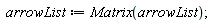 arrowList := Matrix(arrowList)