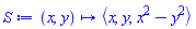 proc (x, y) options operator, arrow; `<,>`(x, y, x^2-y^2) end proc
