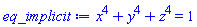 x^4+y^4+z^4 = 1