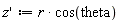 diff(z(x), x) := r*cos(theta)