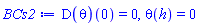 (D(theta))(0) = 0, theta(h) = 0