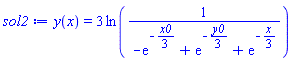 y(x) = 3*ln(1/(-exp(-(1/3)*x0)+exp(-(1/3)*y0)+exp(-(1/3)*x)))