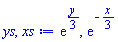 exp((1/3)*y), exp(-(1/3)*x)
