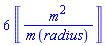 6*Units:-Unit(('m')^2/('m')('radius'))