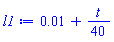 0.1e-1+(1/40)*t