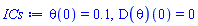 theta(0) = .1, (D(theta))(0) = 0