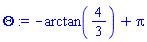 -arctan(4/3)+Pi