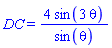 DC = 4*sin(3*theta)/sin(theta)