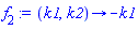 proc (k1, k2) options operator, arrow; -k1 end proc