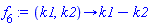 proc (k1, k2) options operator, arrow; k1-k2 end proc