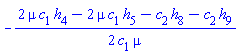 -(1/2)*(2*mu*c[1]*h[4]-2*mu*c[1]*h[5]-c[2]*h[8]-c[2]*h[9])/(c[1]*mu)