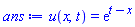 u(x, t) = exp(t-x)
