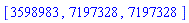 [3598983, 7197328, 7197328]
